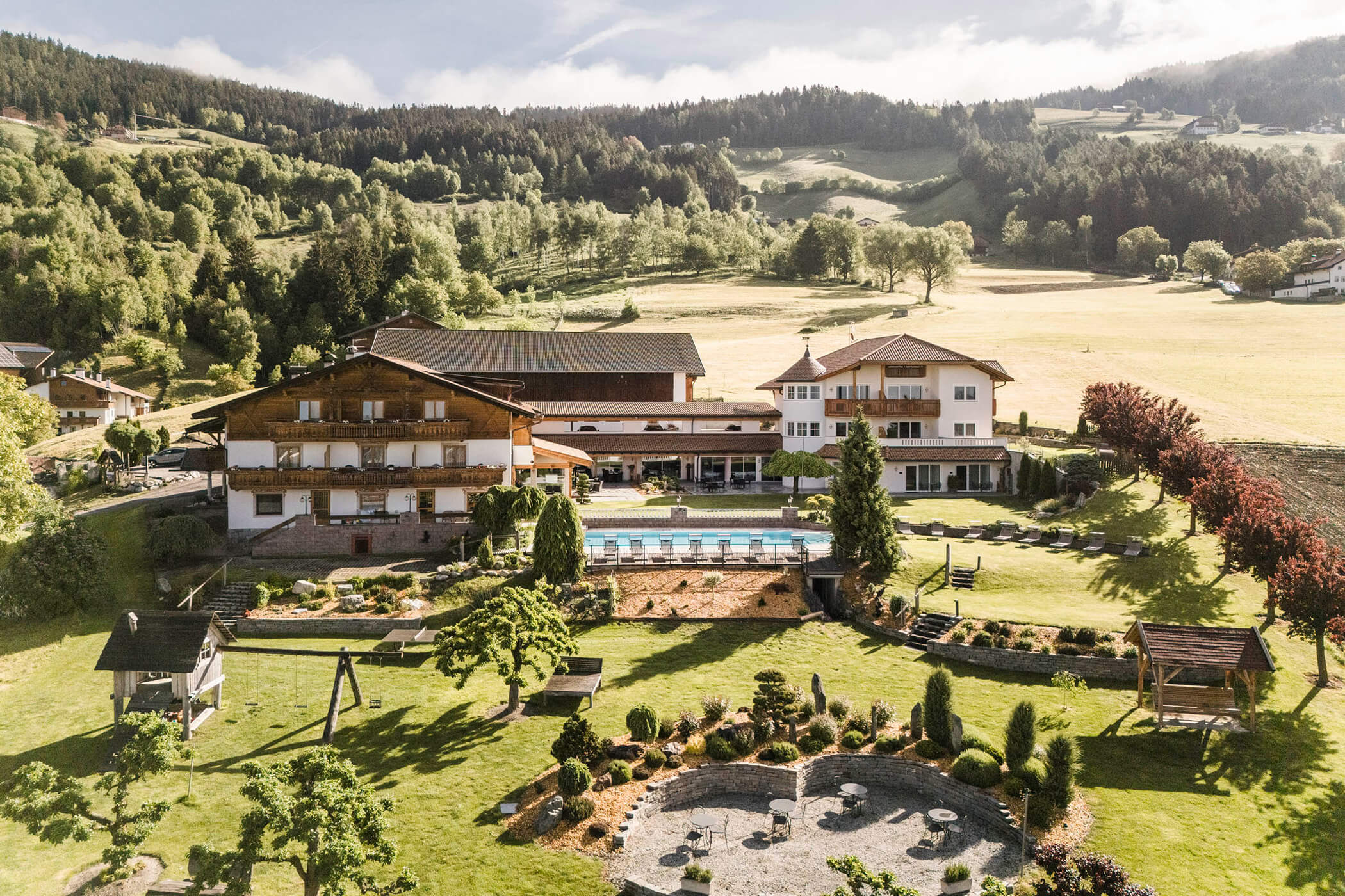 Vista esterna dell'hotel Nussbaumerhof