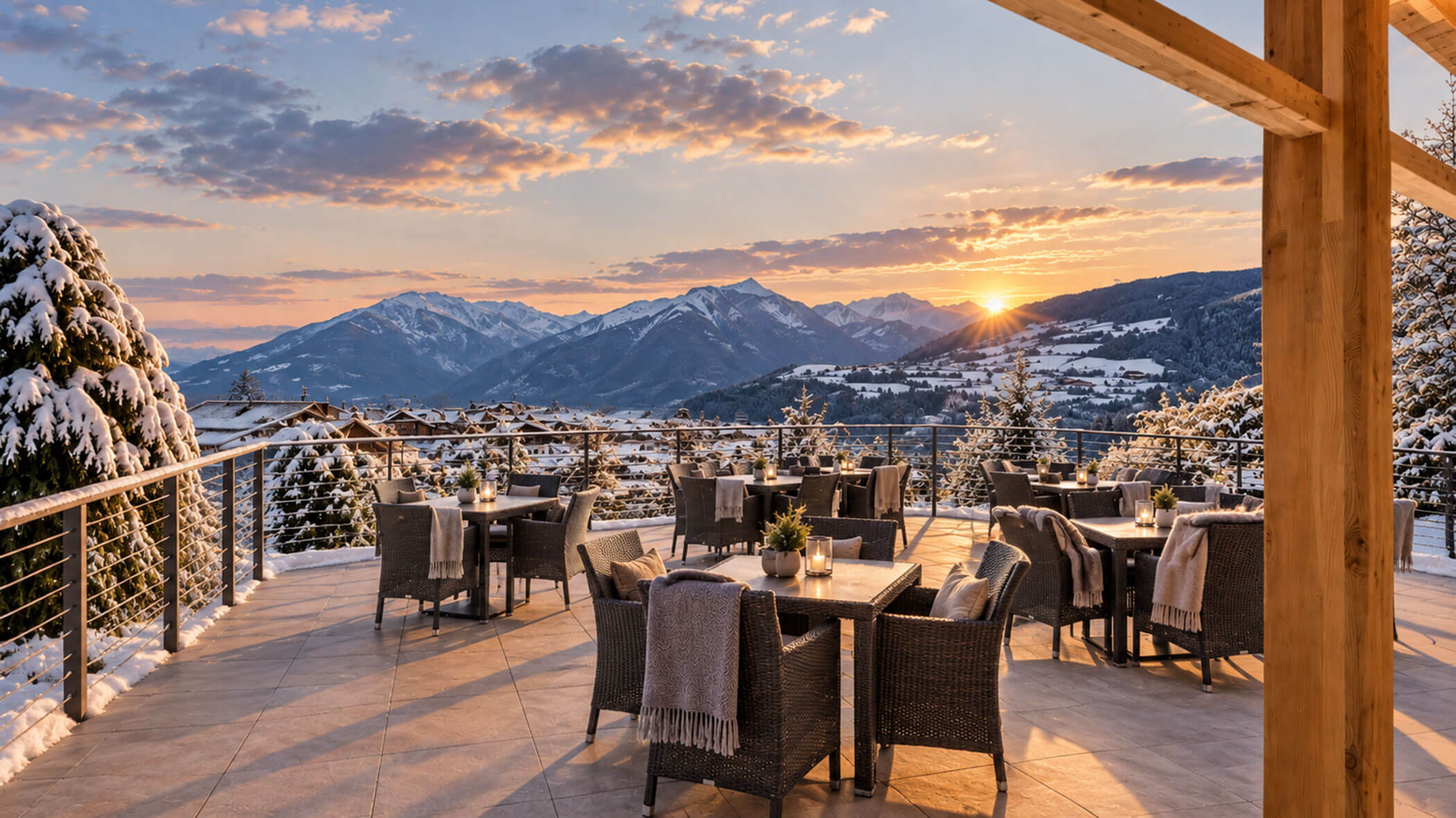 Terrasse im Winter