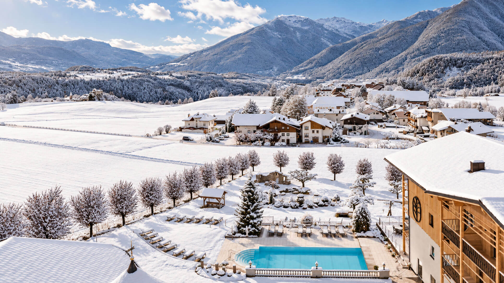 Pool im Winter