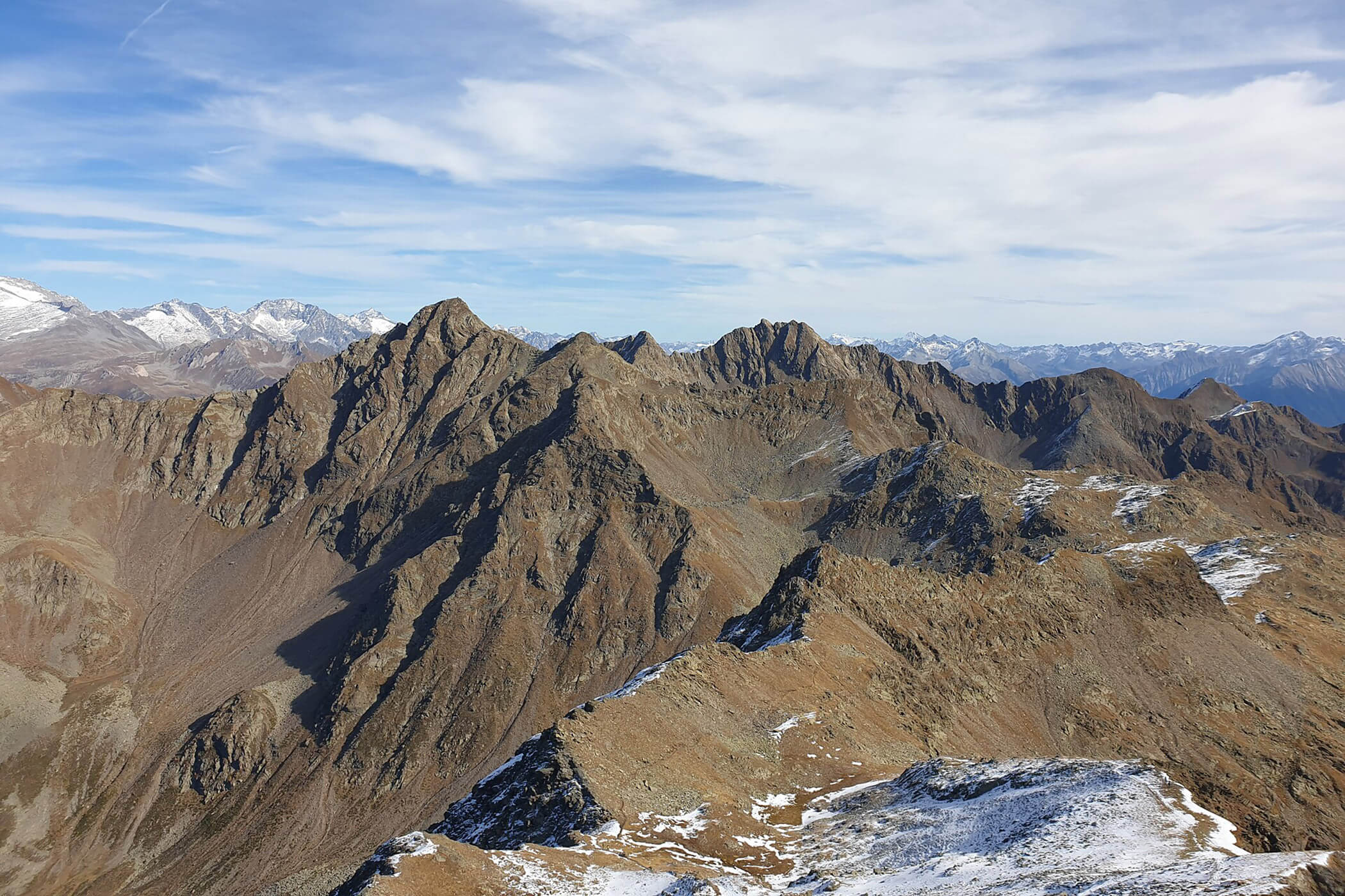 Cime delle montagne di Fundres e Terento