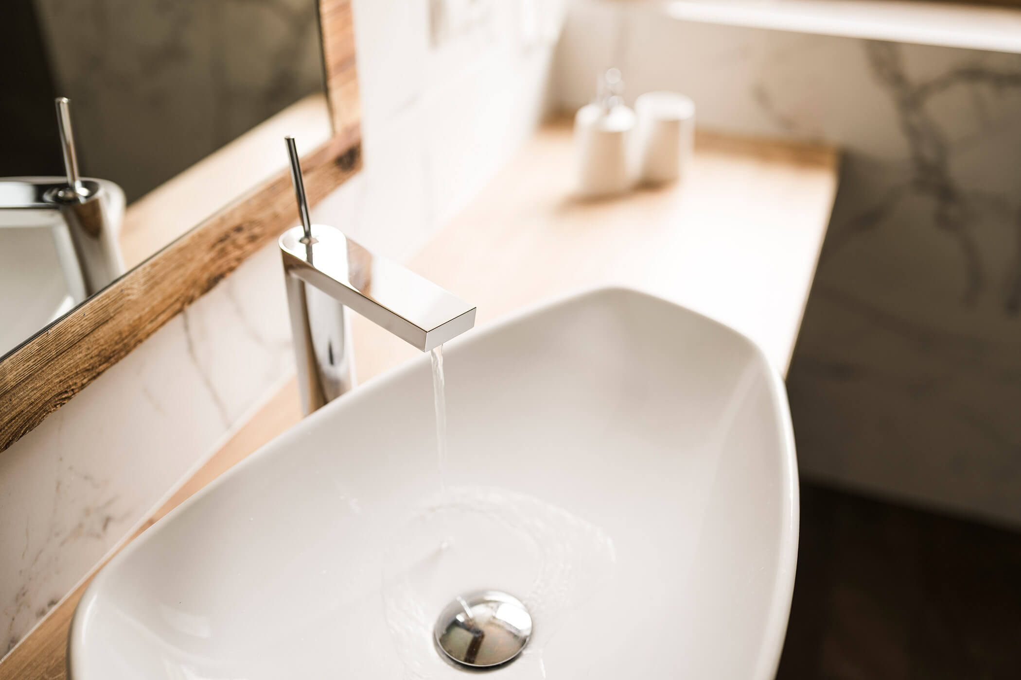 Lavandino nel bagno della Alpine suite