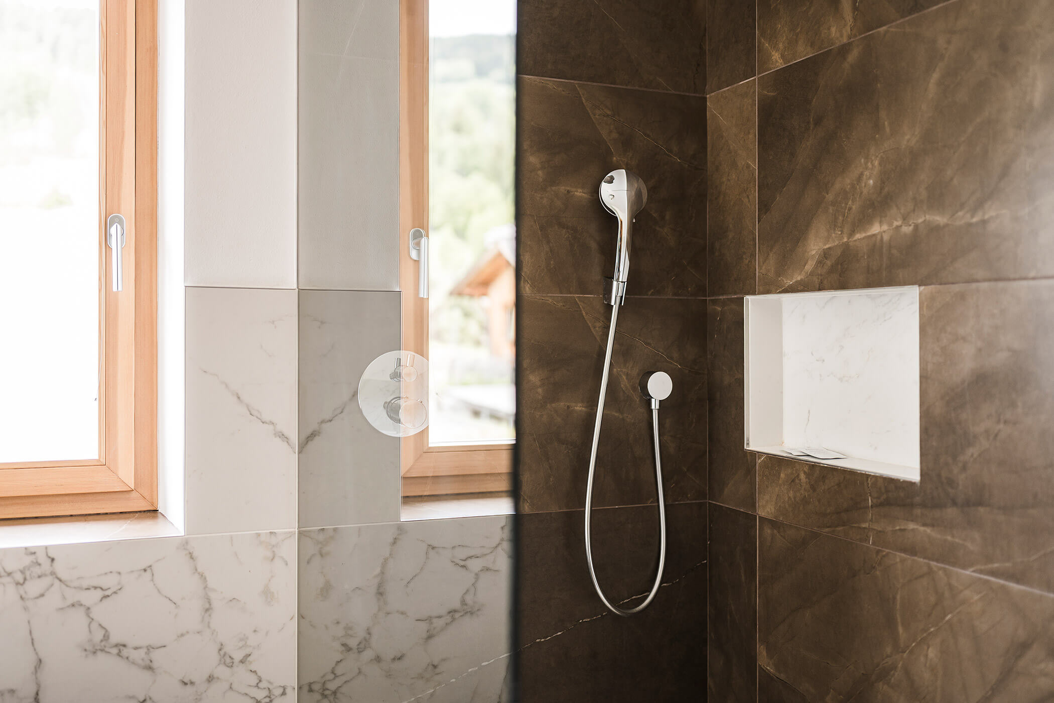 Doccia nel bagno della Panorama suite