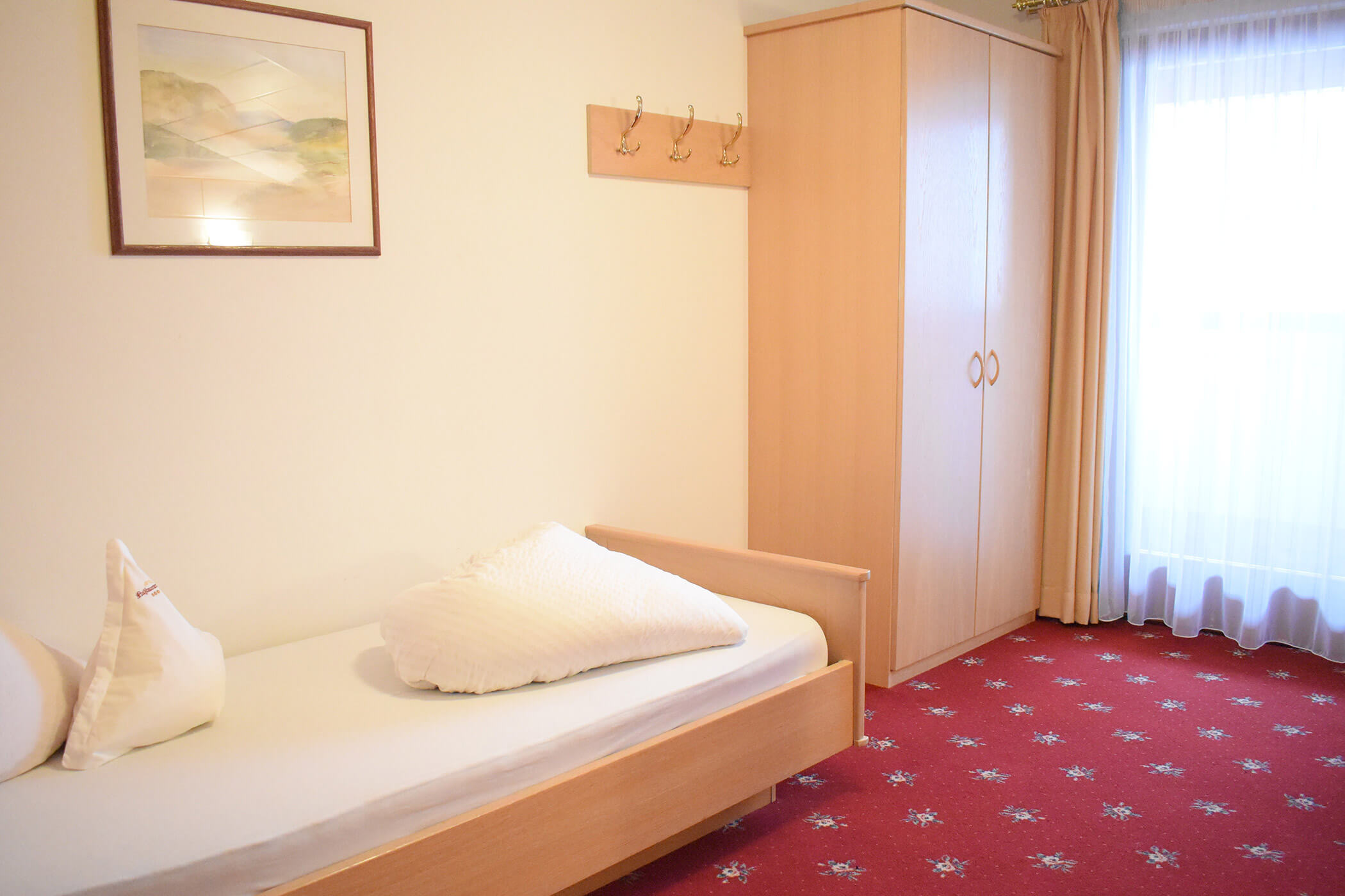 Letto singolo nella camera standard